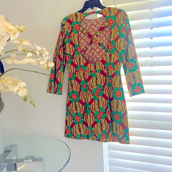 La DoubleJ Mini Dress, Reversible with 1970 inspired Size M - Picture 5 of 7